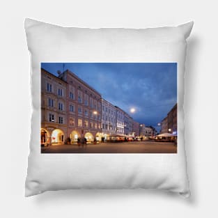 Max-Josefs-Platz, Rosenheim, Upper Bavaria, Bavaria, Germany, Europe Pillow