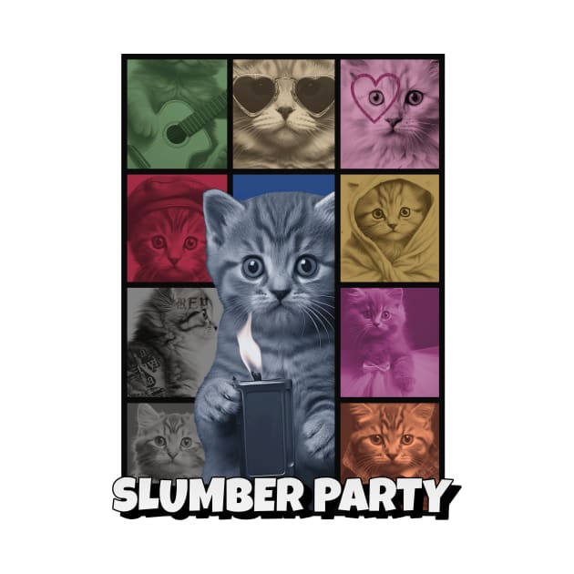 Slumber cat party by Hurts2lovetees