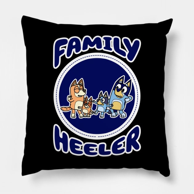 Family Heeler IV Pillow by Gunung Sambojorka