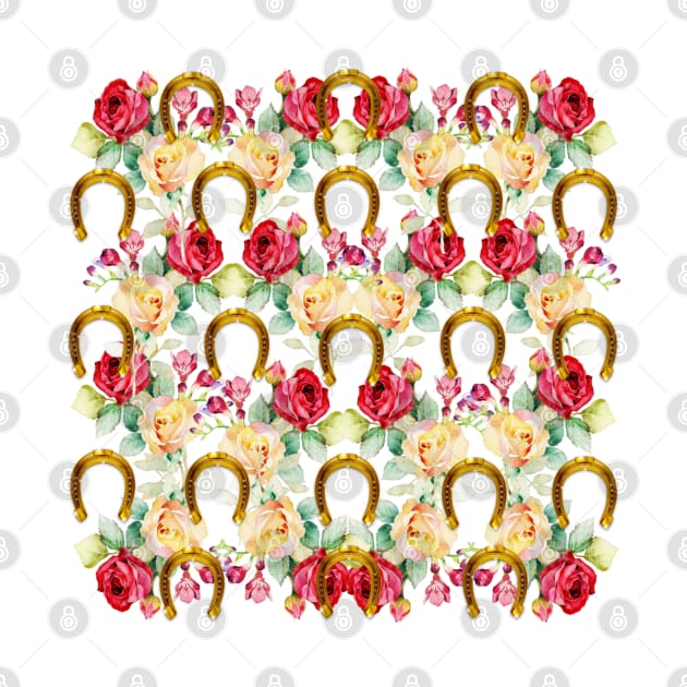 Pattern. Roses and Horseshoes by KC Morcom aka KCM Gems n Bling aka KCM Inspirations