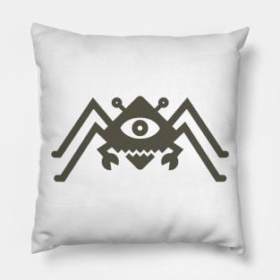 Diamond Spider Crab Dark Gray Pillow