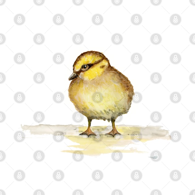 Cute duckling watercolor by Bwiselizzy