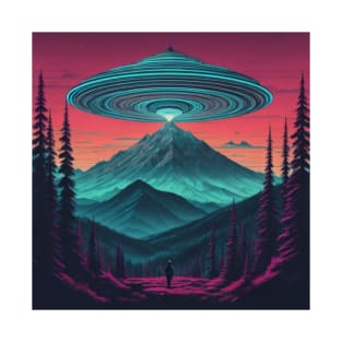 UFO Chronicles Podcast - UFO Glitch Artwork V7 T-Shirt