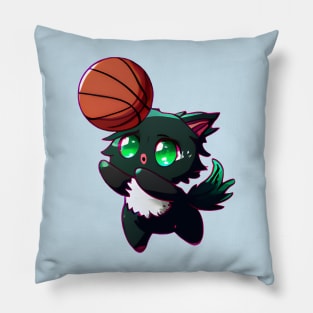 Cat playing basketball Pillow