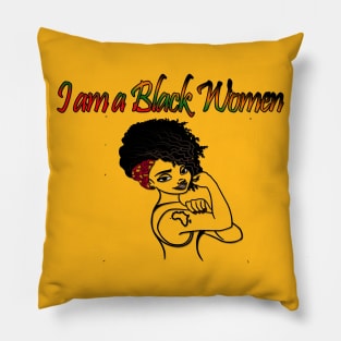 i AM a Black Women Pillow