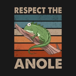 Respect The Anole Cute Lizard Reptile Lover T-Shirt