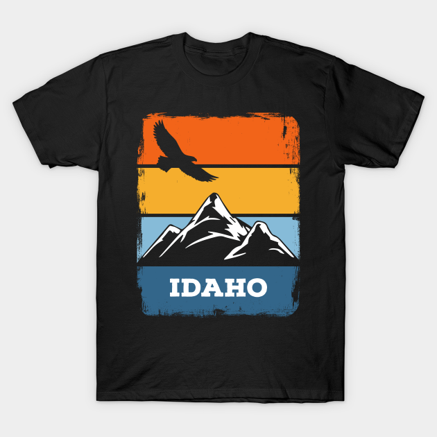 Discover Idaho Vintage Retro USA American Park Mountain State - Idaho - T-Shirt