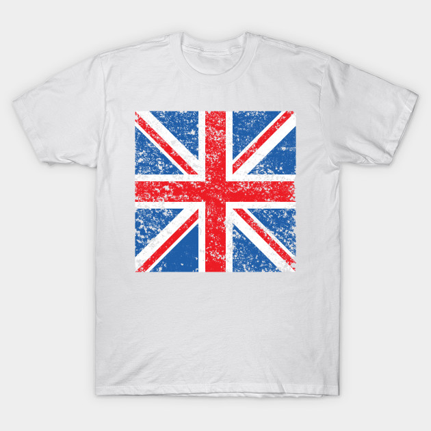 Distressed Union Flag Square - Distressed Union Jack - T-Shirt | TeePublic