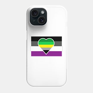 Aromantic Asexual Flag (Yellow-Stripe Variant) Phone Case