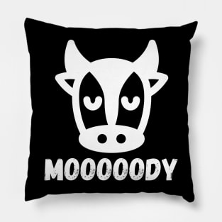 Moody Cow Pillow