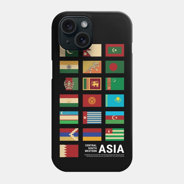 Asia Country Flags Set Phone Case by KewaleeTee