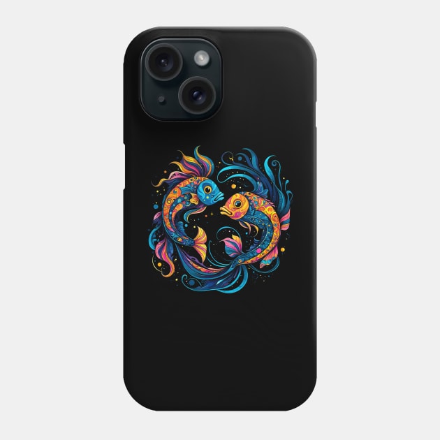 Pisces: Making waves in a sea of imagination Phone Case by CoffeeBrainNW