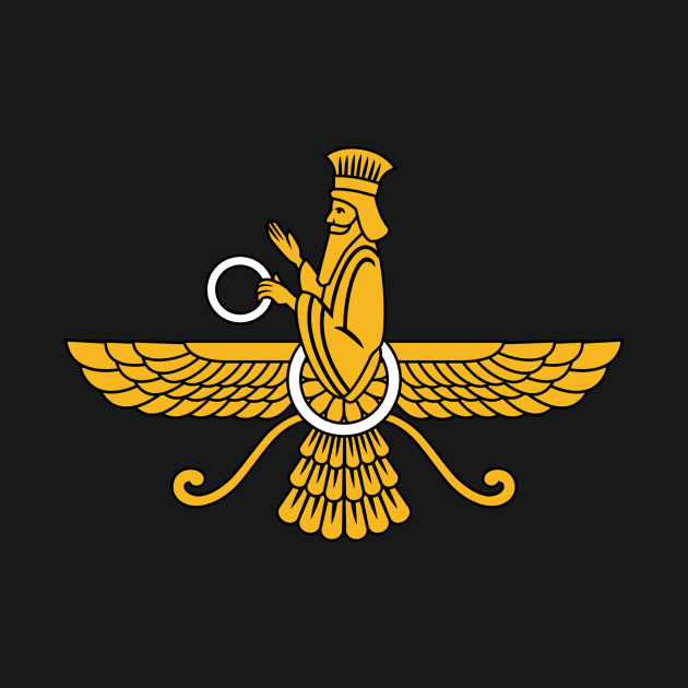 Faravahar Zoroastrianism design by KuTees