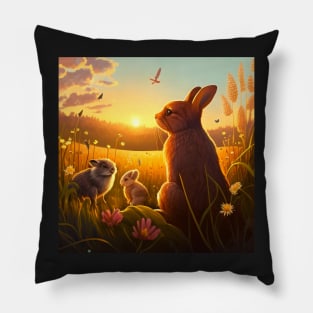 Fox Family Pillow