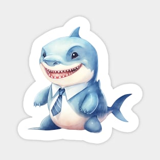 Great White Shark Wearing a Tie Magnet