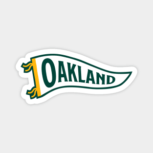 Oakland Pennant - Green Magnet