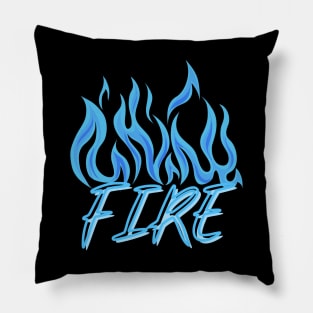 Blue Fire Pillow