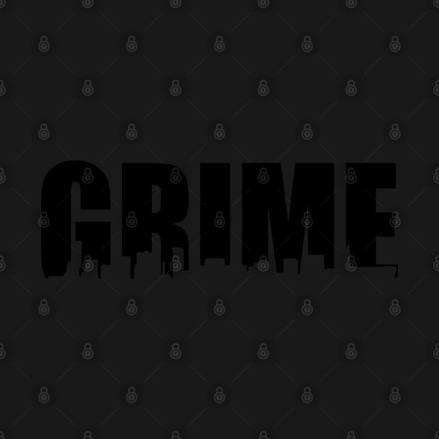 Grime Birmingham Skyline - BLACK by ArtOfGrime