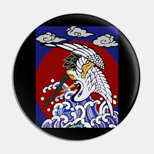 Japanese Crane Kite / Edo Style Kite Pin