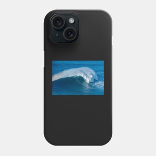 Wave breaking in Nazare Phone Case