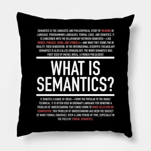 Semantics Defined - Linguistics Teacher Pillow