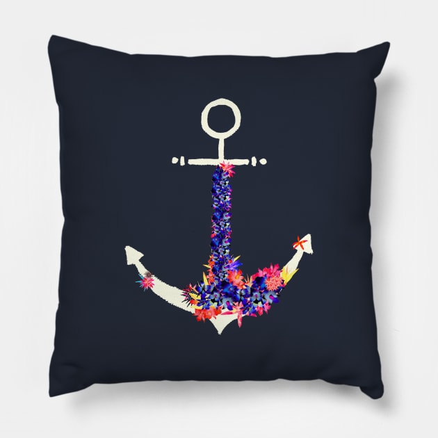 Floral Anchor Pillow by AmayaBrydon