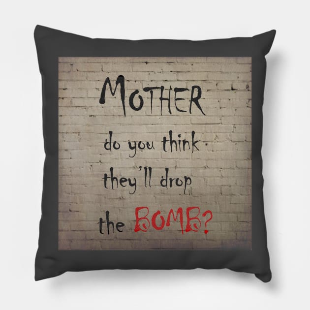 Mother Pink Floyd Pillow by TODDpi