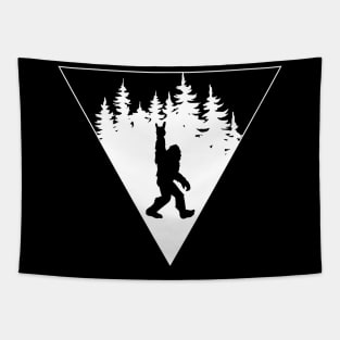 Yeti Bigfoot Sasquatch Triangle Tapestry