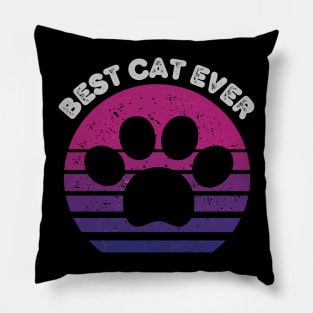 best cat ever with pow Pillow