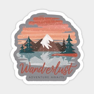 Adventure Awaits Wanderlust" - Explore, Discover, Roam Magnet