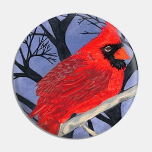 Winter Cardinal Pin