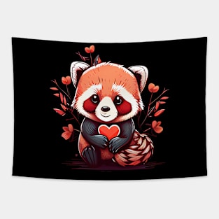 Valentine Red Panda Tapestry