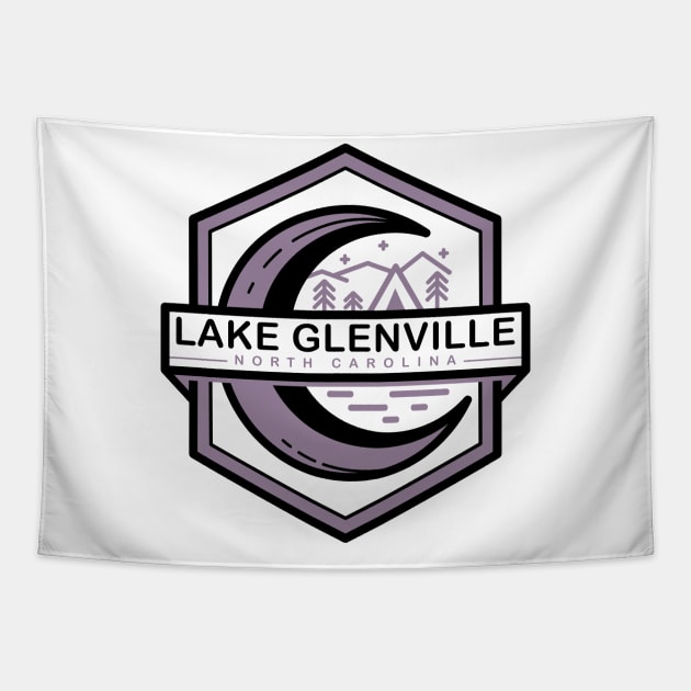 Lake glenville purple moon Tapestry by LeapDaze