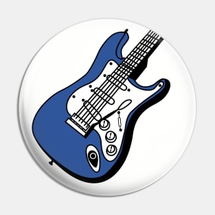 Lake Placid Blue Electric Guitar Pin