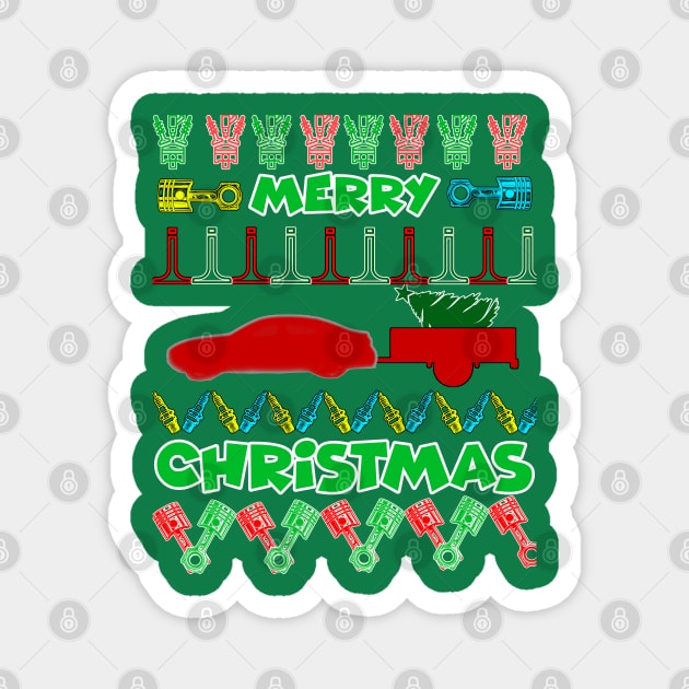 Merry chrismas, car guy, car enthusiast merry chrismas Magnet by CarEnthusast