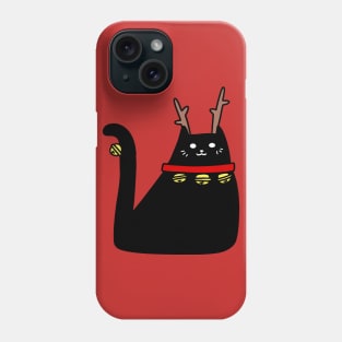 Reindeer Black Cat Phone Case