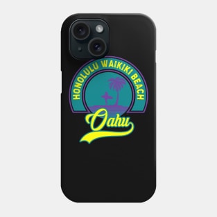 Honolulu Waikiki Beach Vacation Palm Trees Summer Phone Case