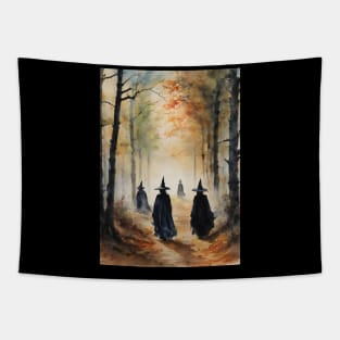 A Witchy Walk in The Woods Tapestry