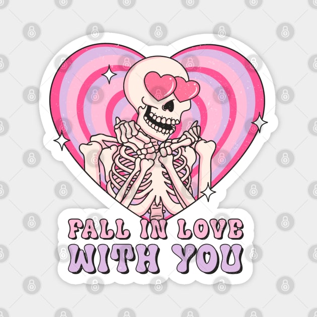 "Fall In Love With You" Skeleton Lover Magnet by FlawlessSeams