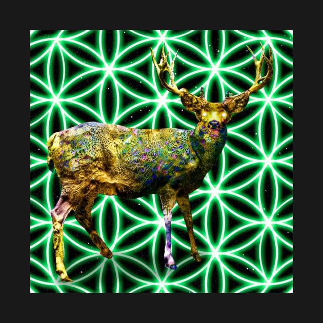 Magic Deer by Sacred Geometry Art