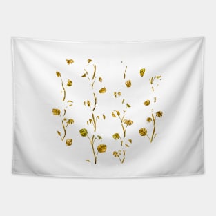 Golden Monstera Plants Tapestry