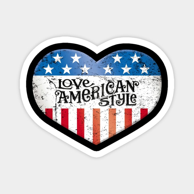 Love American Style Magnet by MindsparkCreative