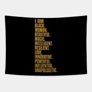 I Am Black, Woman, Beautiful. | African American | Black Lives | Black Women Matter Tapestry