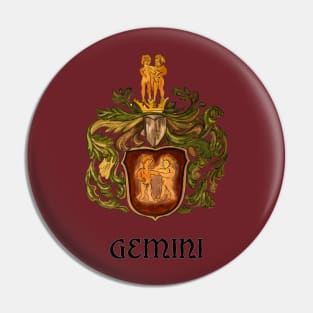 Gemini Coat of Arms Pin