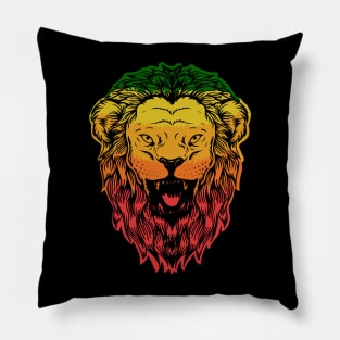 Rasta Lion, Rasta Colors, Rastafarian, African Pillow