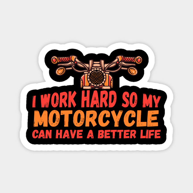 Motorcyle Lover Funny GIft Magnet by The WYLD Tribe