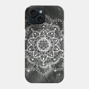 Black galaxy mandala Phone Case