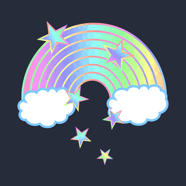 Rainbow Colors Clouds And Stars by SartorisArt1