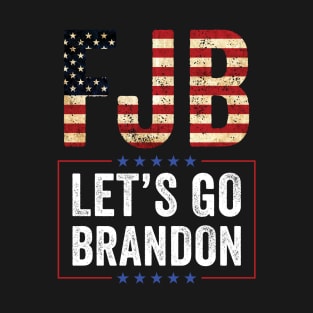 FJB vintage USA flag lets go brandon T-Shirt