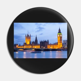 Cityscape of Big Ben and Westminster Bridge Pin